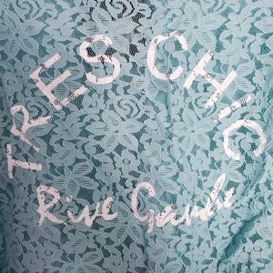 Lace top, seafoam colour, plus size, NWT